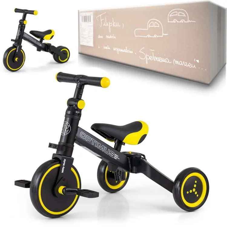 Trójkołowy rowerek biegowy to świetny wielkanocny prezent dla 2-latka