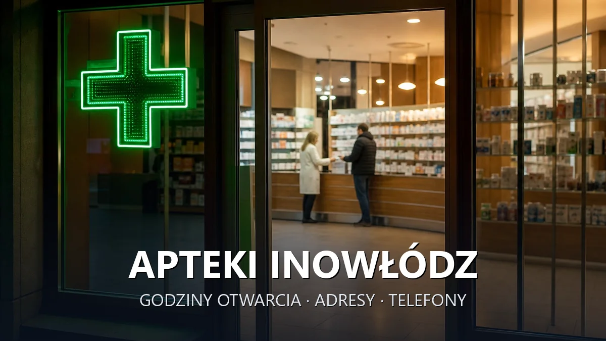 Apteki Inowłódz, powiat tomaszowski - adresy, telefony, godziny otwarcia