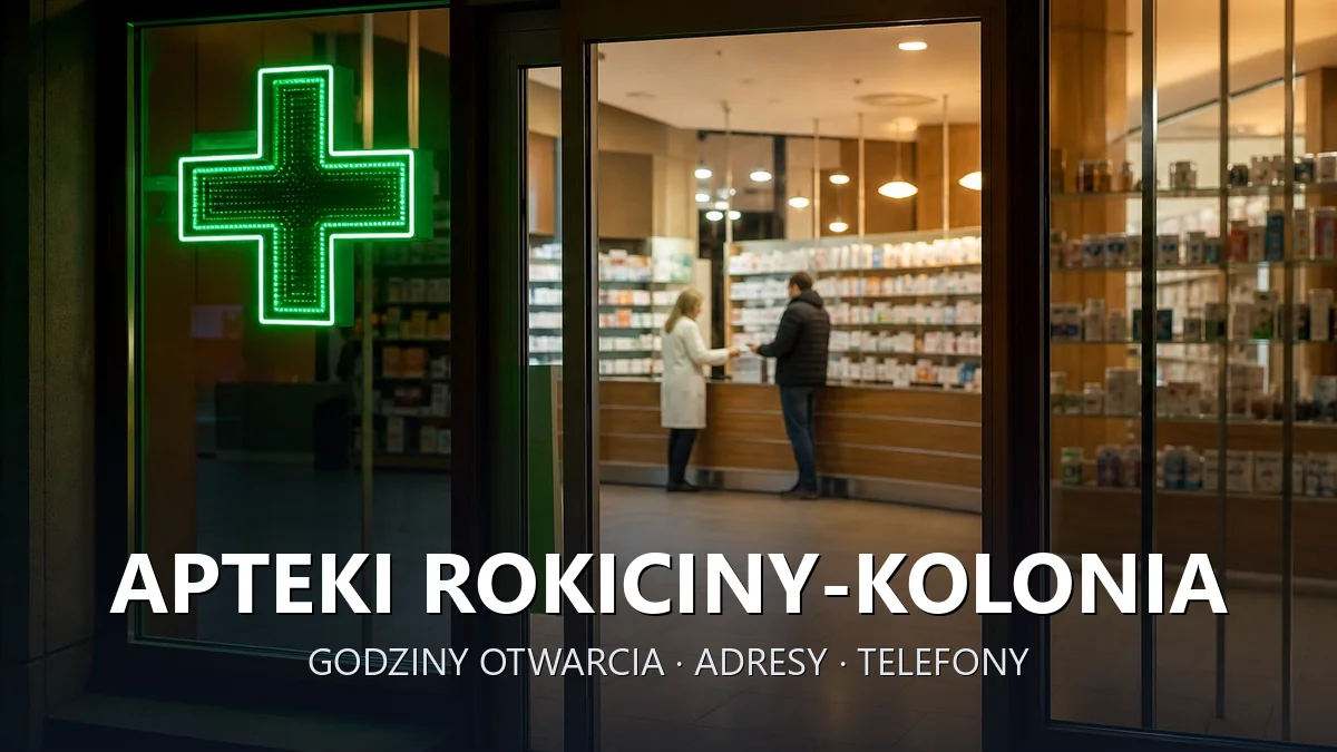 Apteki Rokiciny-Kolonia, gmina Rokiciny, powiat tomaszowski - adresy, telefony, godziny otwarcia