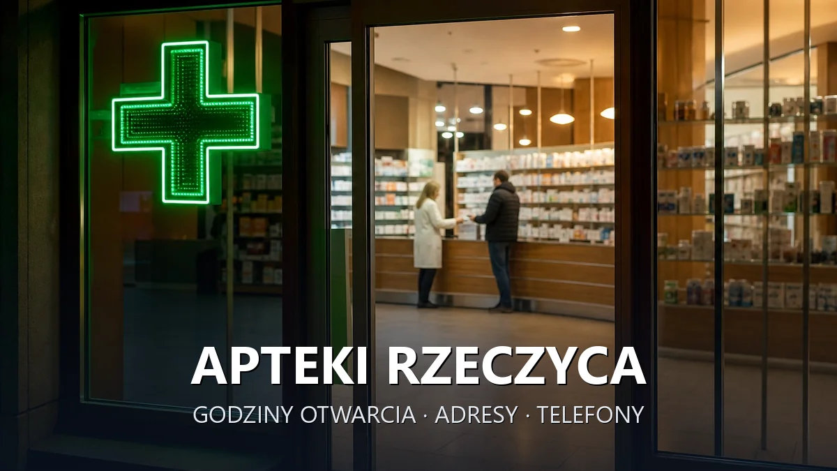Apteki Rzeczyca, powiat tomaszowski - adresy, telefony, godziny otwarcia