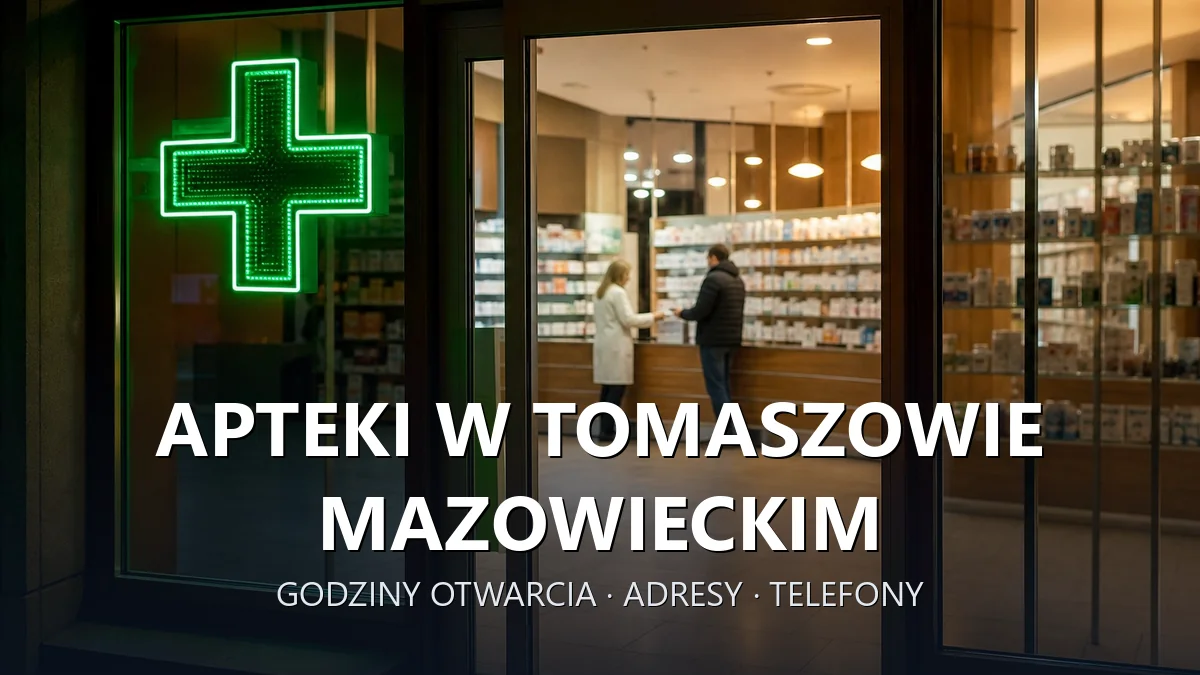 Apteki w Tomaszowie Mazowieckim - godziny otwarcia i dyżury