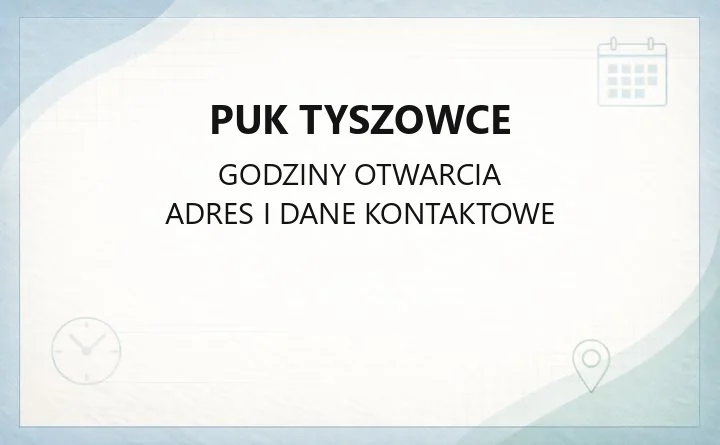 PUK Tyszowce - kontakt, awarie, gospodarka odpadów i e-BOK