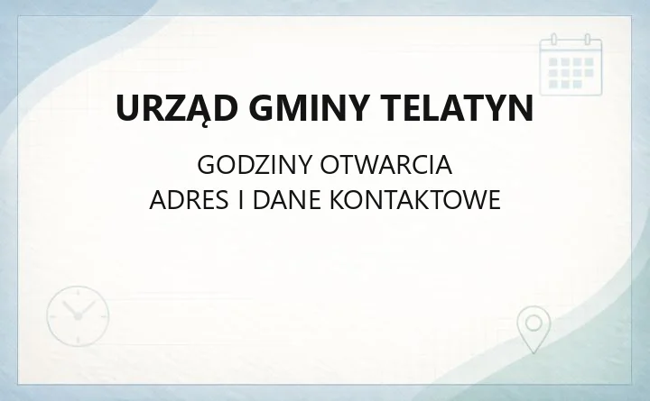 Urząd Gminy Telatyn - kontakt, godziny, wydziały i e-usługi