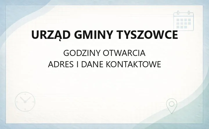 Urząd Gminy Tyszowce - kontakt, godziny, wydziały i e-usługi