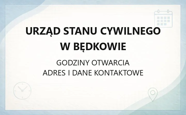 Urząd Stanu Cywilnego w Będkowie - kontakt, śluby, odpisy aktów