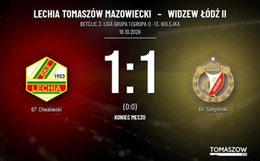 [PIŁKA NOŻNA] Lechia Tomaszów Mazowiecki – Widzew Łódź II 1:1 w Betclic 3. Liga Grupa 1 (Grupa I)