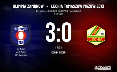 [PIŁKA NOŻNA] Betclic 3. Liga Grupa 1 (Grupa I): Olimpia Zambrów – Lechia Tomaszów Mazowiecki 3:0