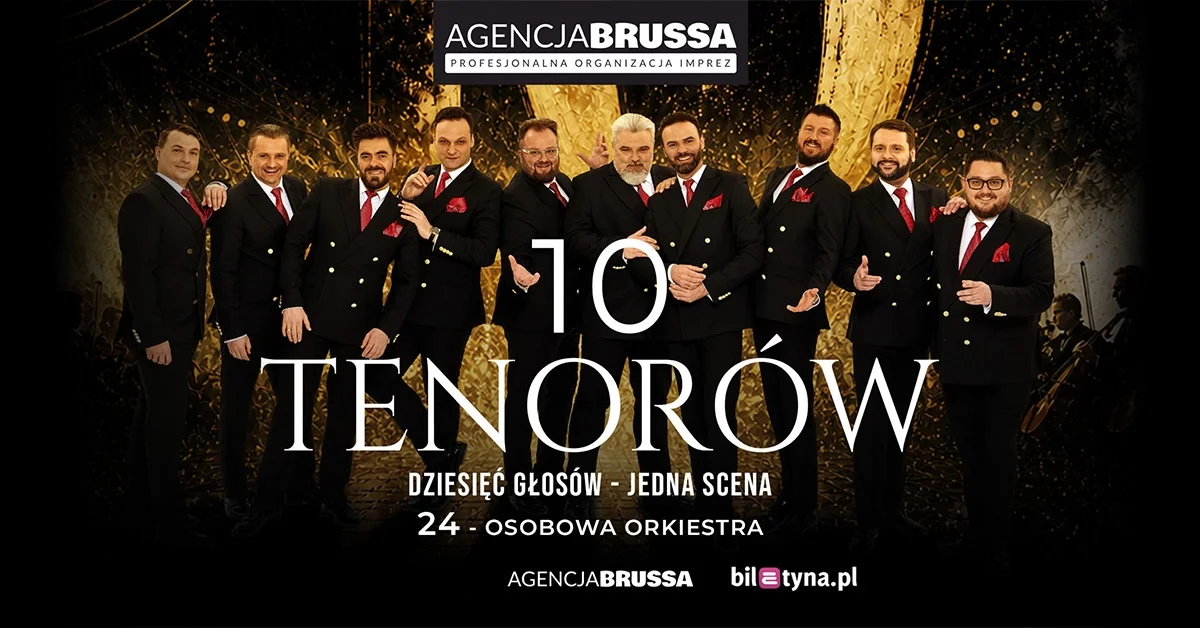 Grafika promocyjna wydarzenia 10 Tenorów – jesienny koncert
