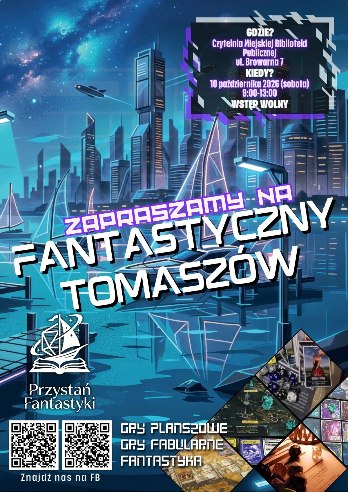 Grafika promocyjna wydarzenia Fantastyczny Tomaszów: gry i fantazja
