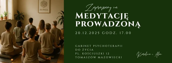 Grafika promocyjna wydarzenia Medytacja prowadzona „Powrót do Siebie”