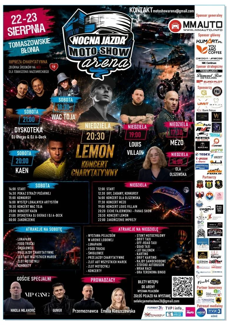 Grafika promocyjna wydarzenia Nocna Jazda Moto Show Arena 2026