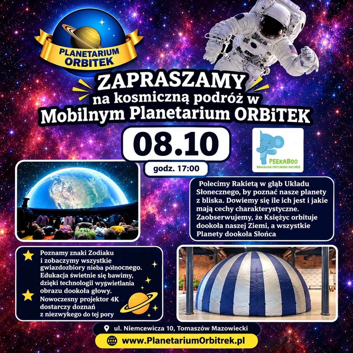 Grafika promocyjna wydarzenia Rakietą do planet – kosmiczna podróż