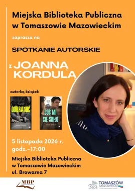 Spotkanie autorskie z Joanną Kordulą