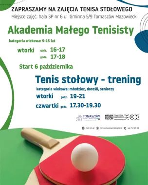 Zajęcia tenisa stołowego – Akademia Małego Tenisisty i treningi