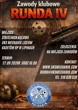 Grafika promocyjna wydarzenia Zawody Klubowe IV Runda w Tomaszowie