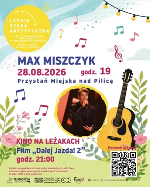 Muzyka nad Pilicą i kino pod gwiazdami na finał lata w Tomaszowie