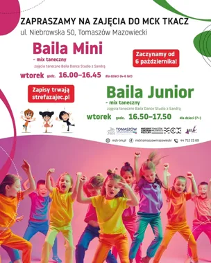 Wtorki z tańcem w MCK Tkacz. Baila zaprasza dzieci na parkiet