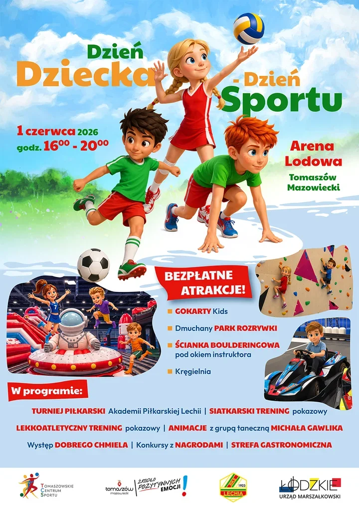 Rodzinne święto sportu i zabawy w Arenie Lodowej dla najmłodszych