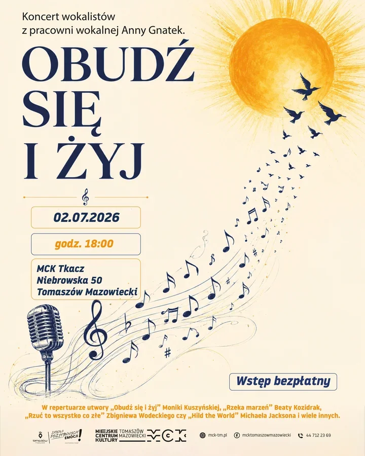 W Tkaczu zabrzmi koncert młodych wokalistów – rok pracy zamkną piosenkami
