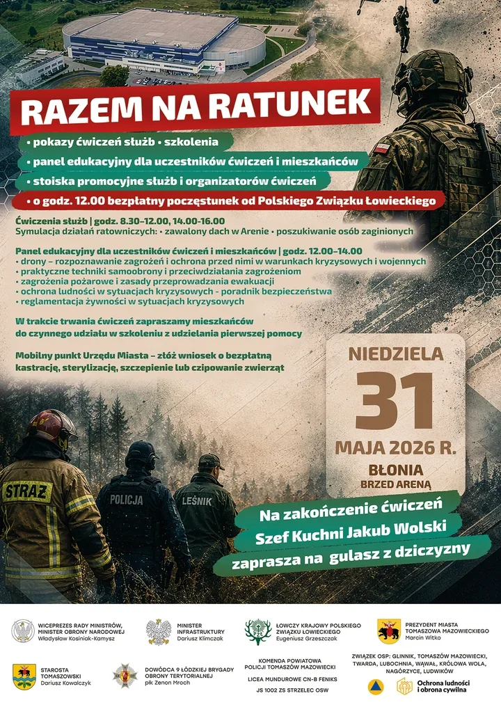 Zawalenie dachu Areny w scenariuszu ćwiczeń. Mieszkańcy zobaczą ratowników w akcji