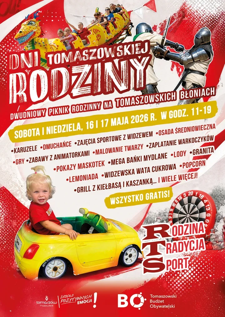Rodzinny weekend na Tomaszowskich Błoniach. Będą karuzele i średniowieczna osada