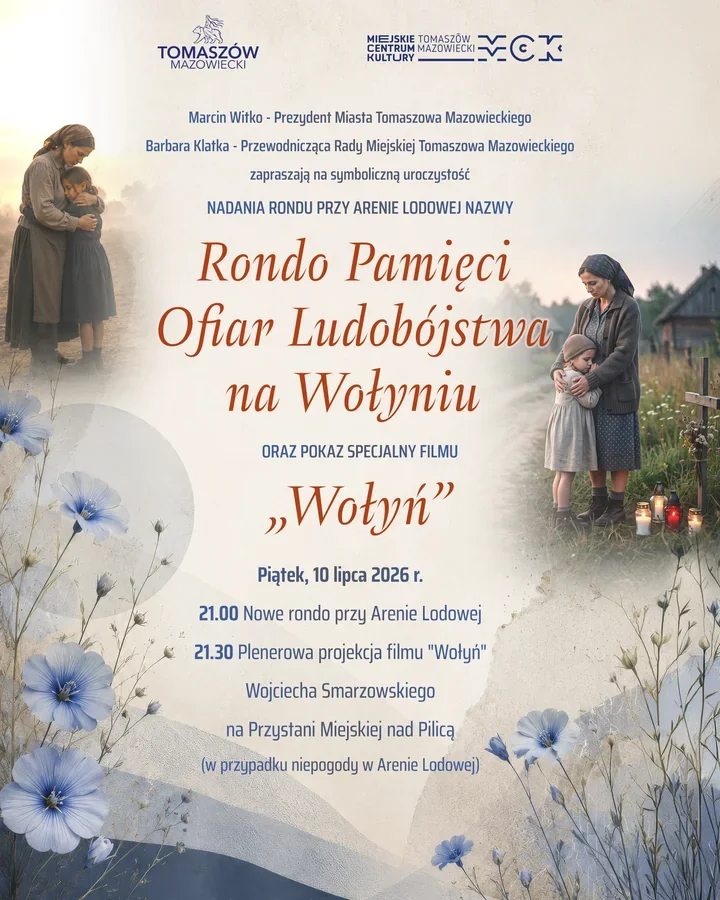 Przy Arenie Lodowej odsłonią nazwę ronda pamięci. Potem pokażą „Wołyń”