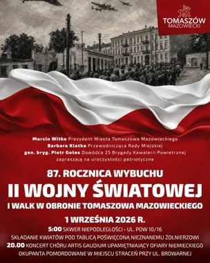 Trzy momenty pamięci w Tomaszowie Mazowieckim. Od świtu do koncertu