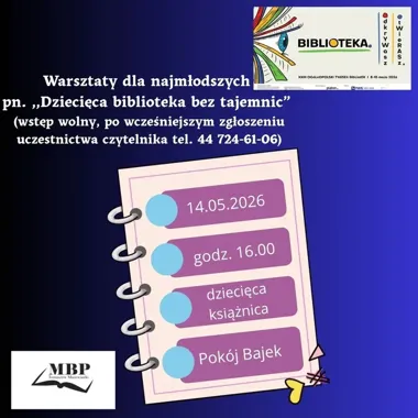 Dzieci zajrzą za kulisy biblioteki. MBP szykuje warsztaty pełne odkryć