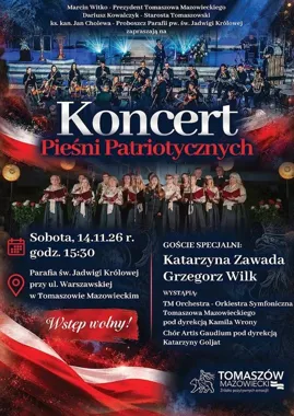 Bezpłatny koncert pieśni patriotycznych z orkiestrą, chórem i gośćmi
